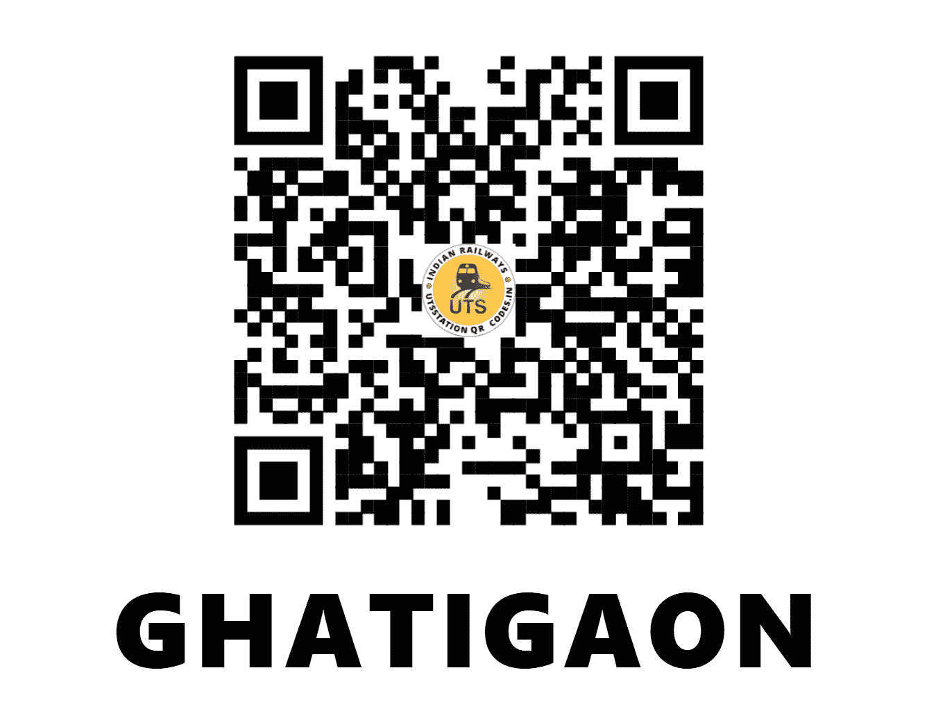 UTS QR Code for GHATIGAON - GHAI - WC (MADHYA PRADESH)